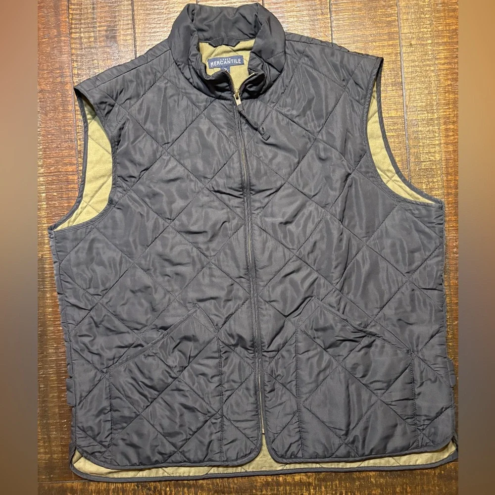 J Crew Men's Black Quilted Puffer Vest XL Layering Piece‎ Barncore Urbanwear
